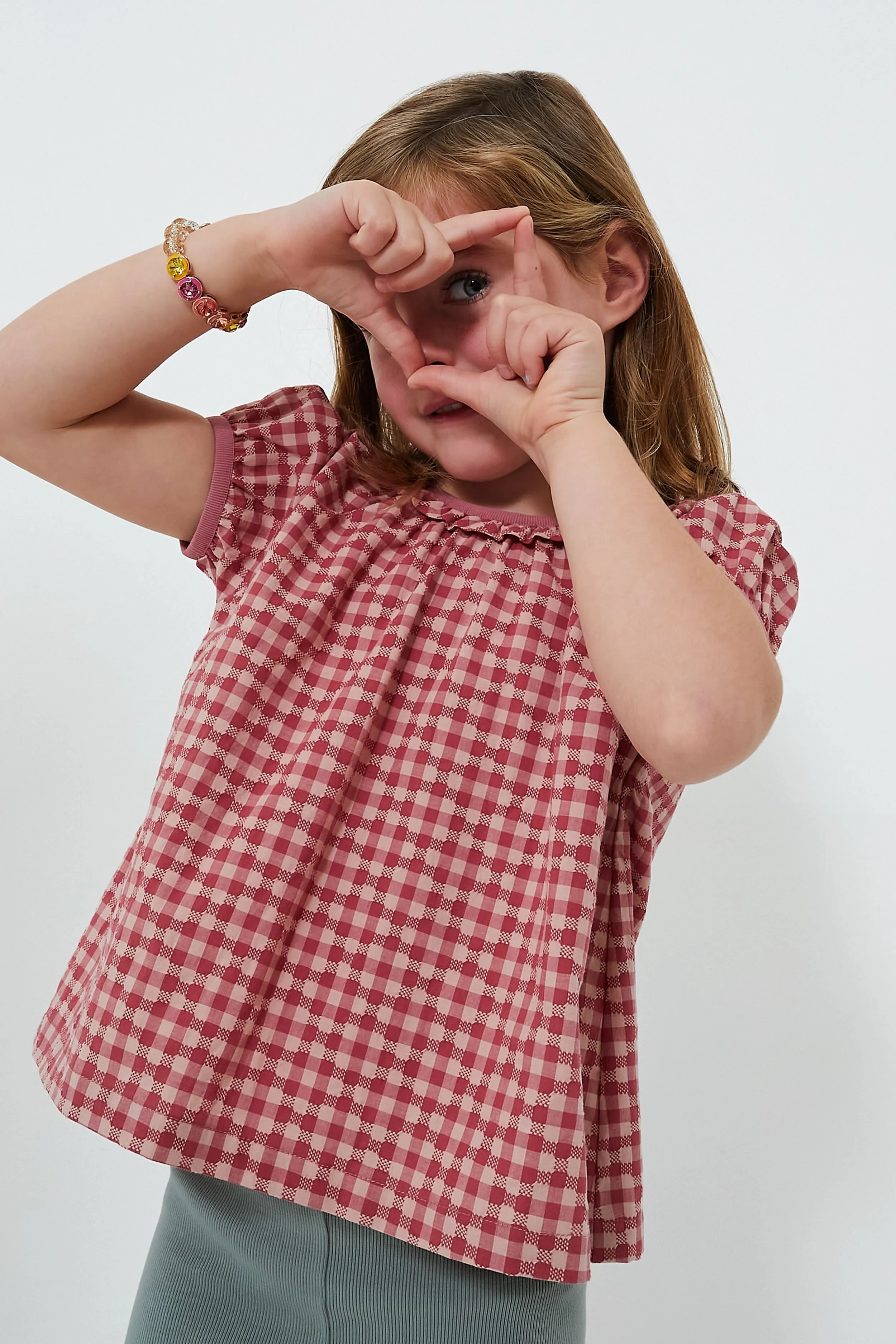 Pink Check Margaret Blouse