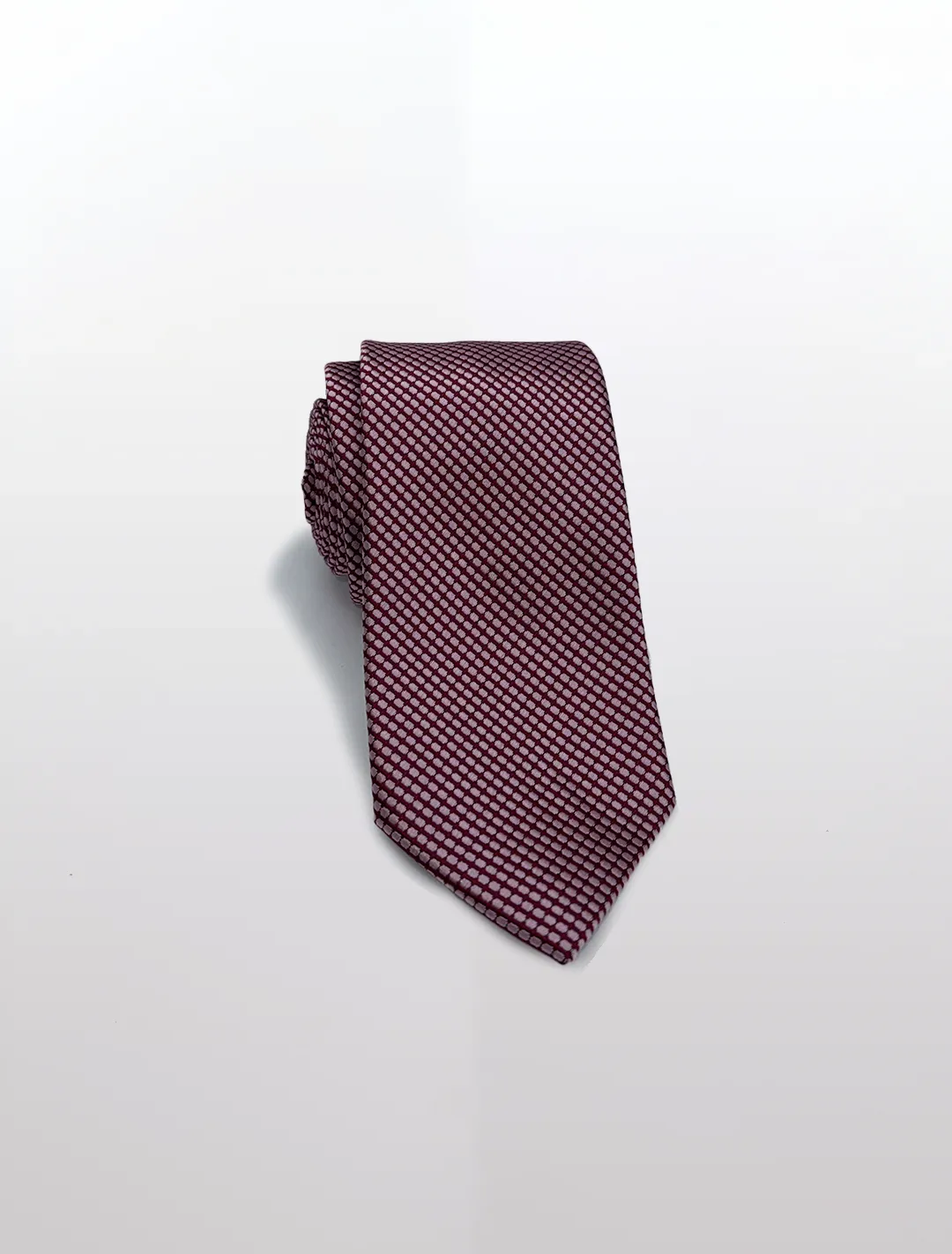Pink Check Patterned Microfiber Tie