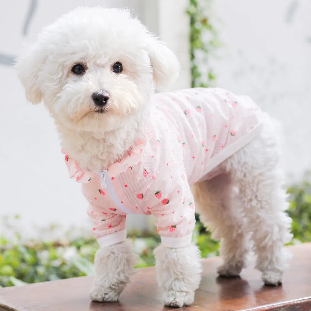 Pink Strawberry Dog Clothing