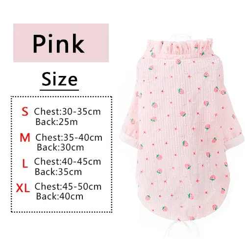 Pink Strawberry Dog Clothing