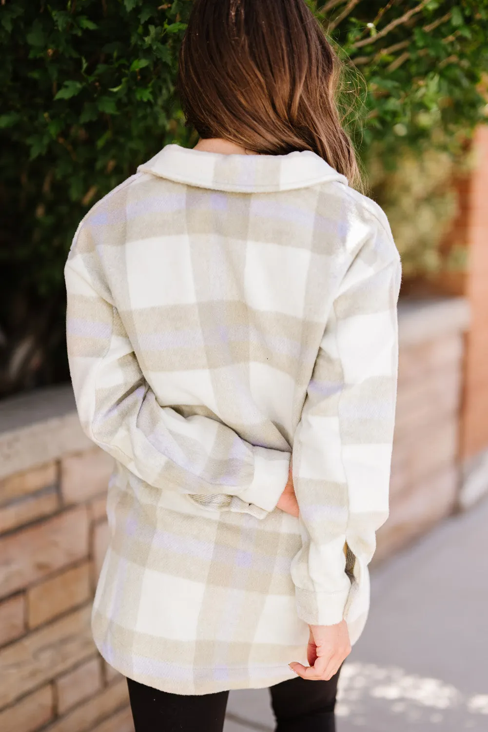 Plaid Dropped Shoulder Pocket Shirt