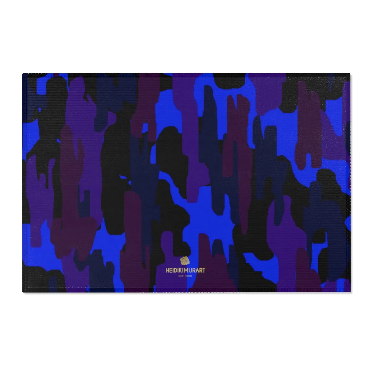 Purple Blue Camo Carpet, Best Camouflage Military Army Print 24x36/ 36x60/ 48x72 inches Area Rug