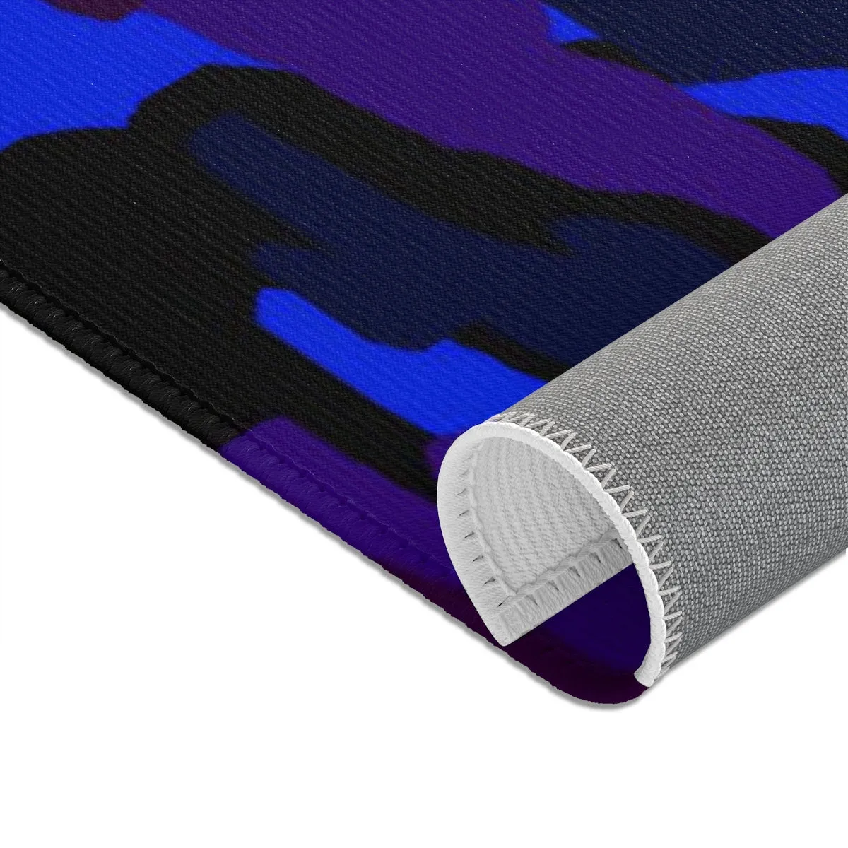 Purple Blue Camo Carpet, Best Camouflage Military Army Print 24x36/ 36x60/ 48x72 inches Area Rug