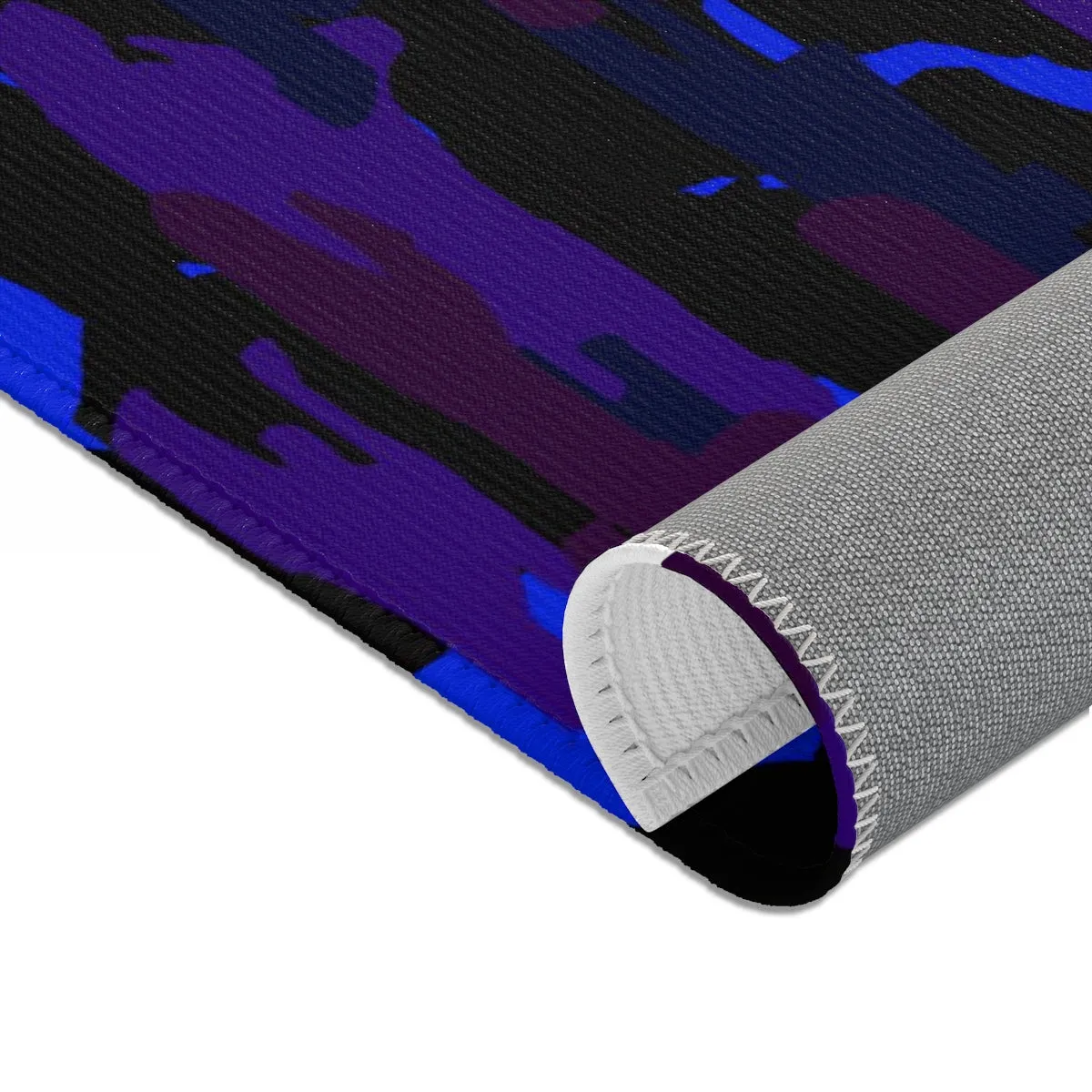 Purple Blue Camo Carpet, Best Camouflage Military Army Print 24x36/ 36x60/ 48x72 inches Area Rug
