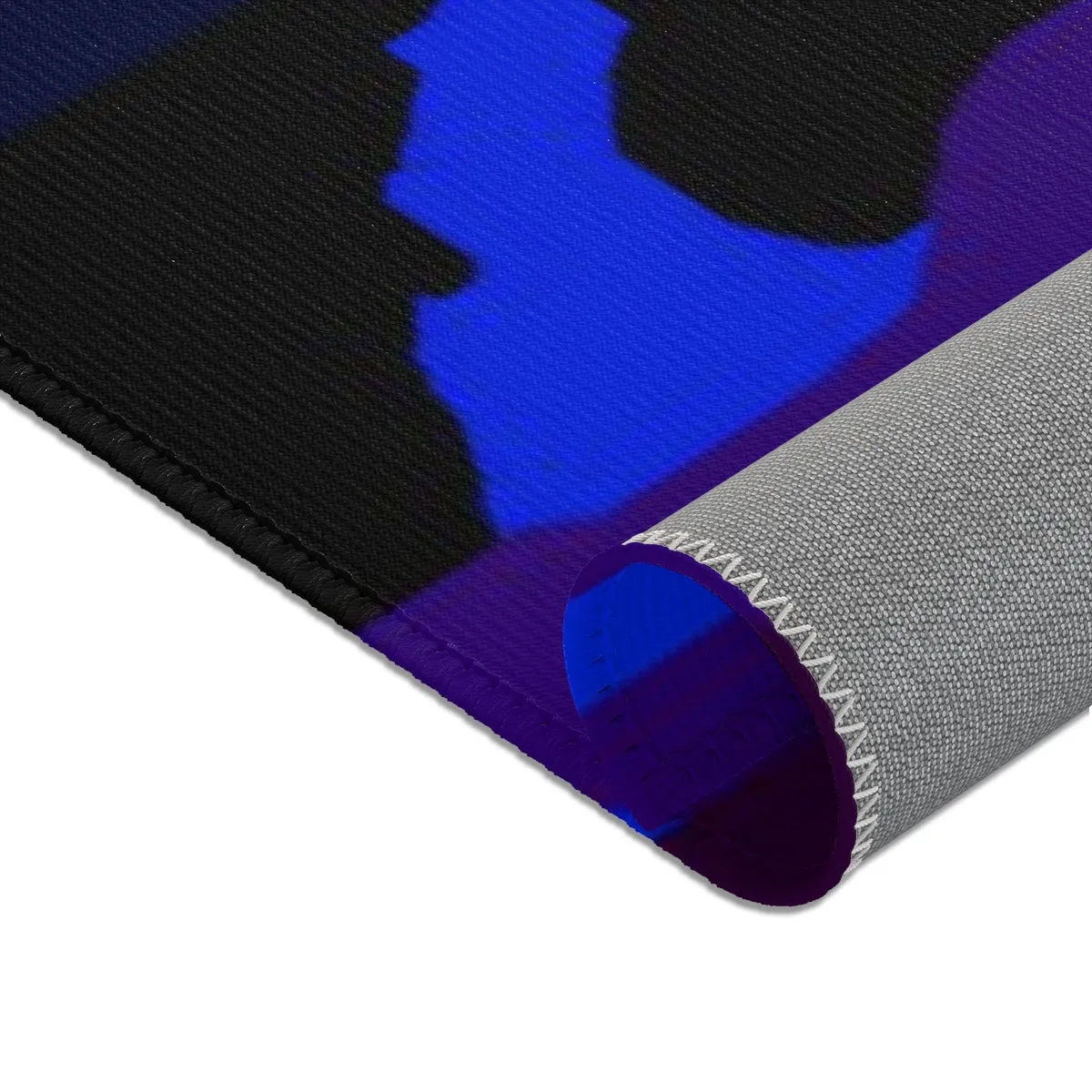 Purple Blue Camo Carpet, Best Camouflage Military Army Print 24x36/ 36x60/ 48x72 inches Area Rug