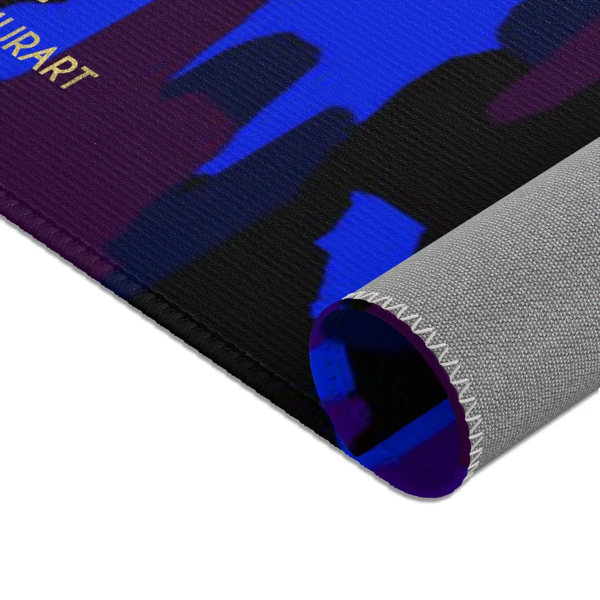 Purple Blue Camo Carpet, Best Camouflage Military Army Print 24x36/ 36x60/ 48x72 inches Area Rug