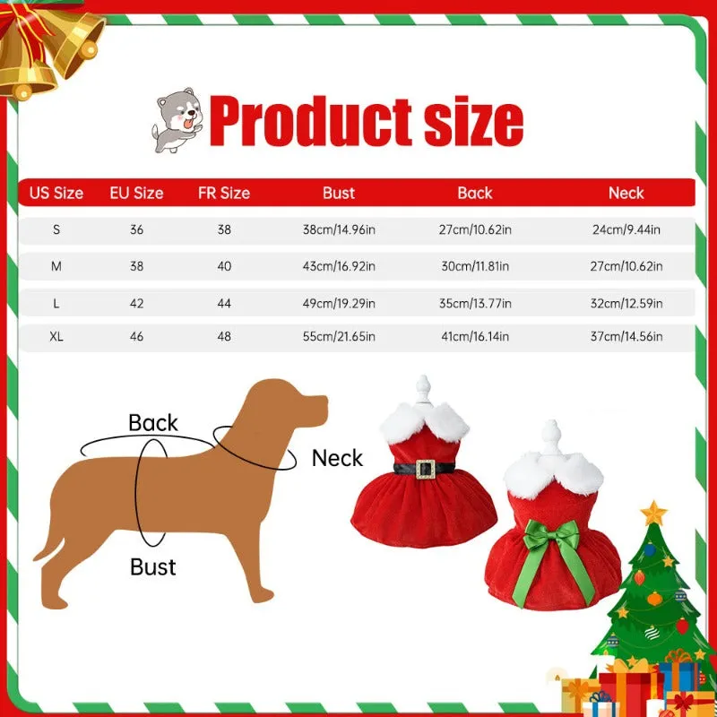 Santa Christmas Dog Party Dresses