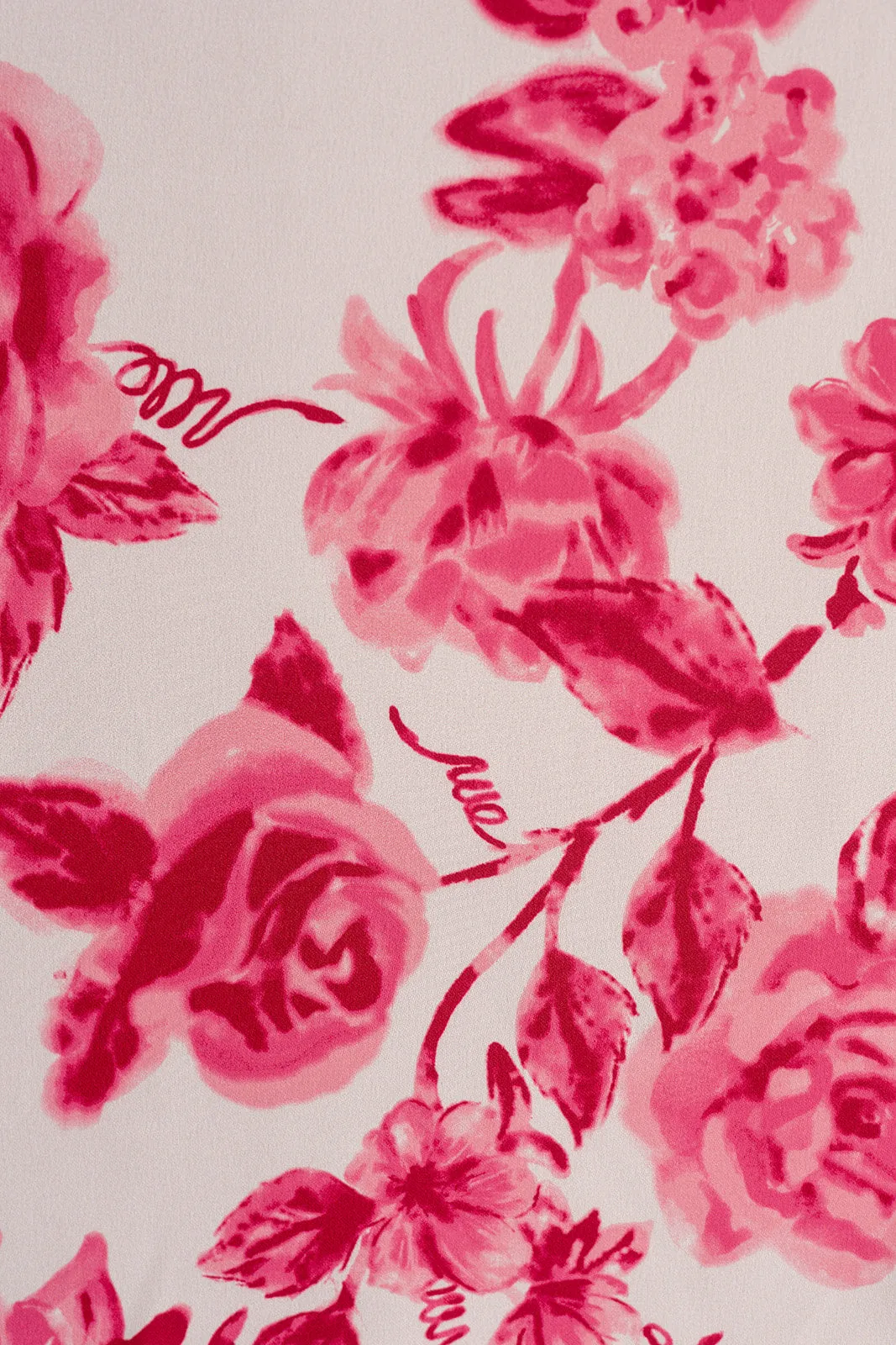 Satin Floral Print Fabric by Yard | Made To Order
