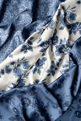 Satin Floral Print Fabric by Yard | Made To Order