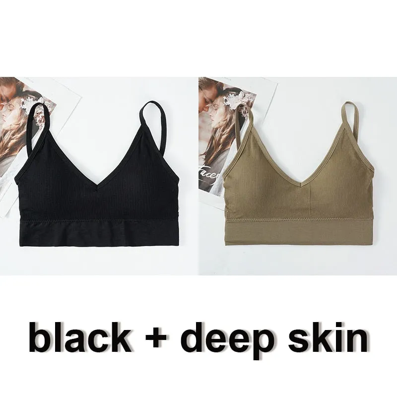 Seamless Padded Brallete Tank Top with Removable Padding