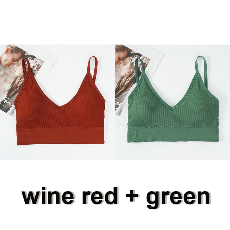 Seamless Padded Brallete Tank Top with Removable Padding