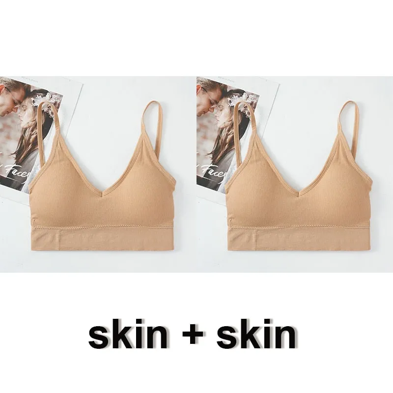 Seamless Padded Brallete Tank Top with Removable Padding