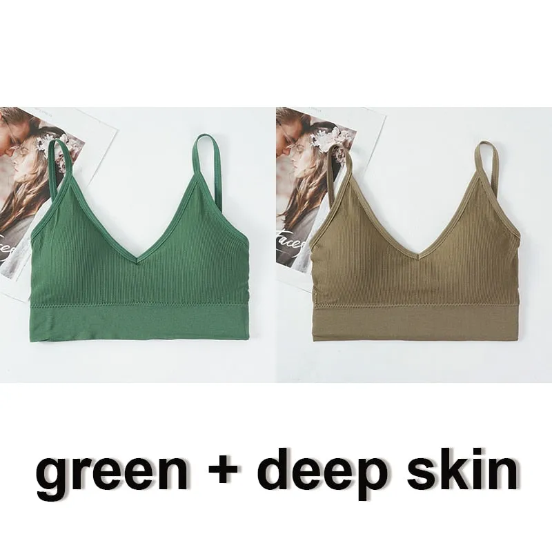 Seamless Padded Brallete Tank Top with Removable Padding