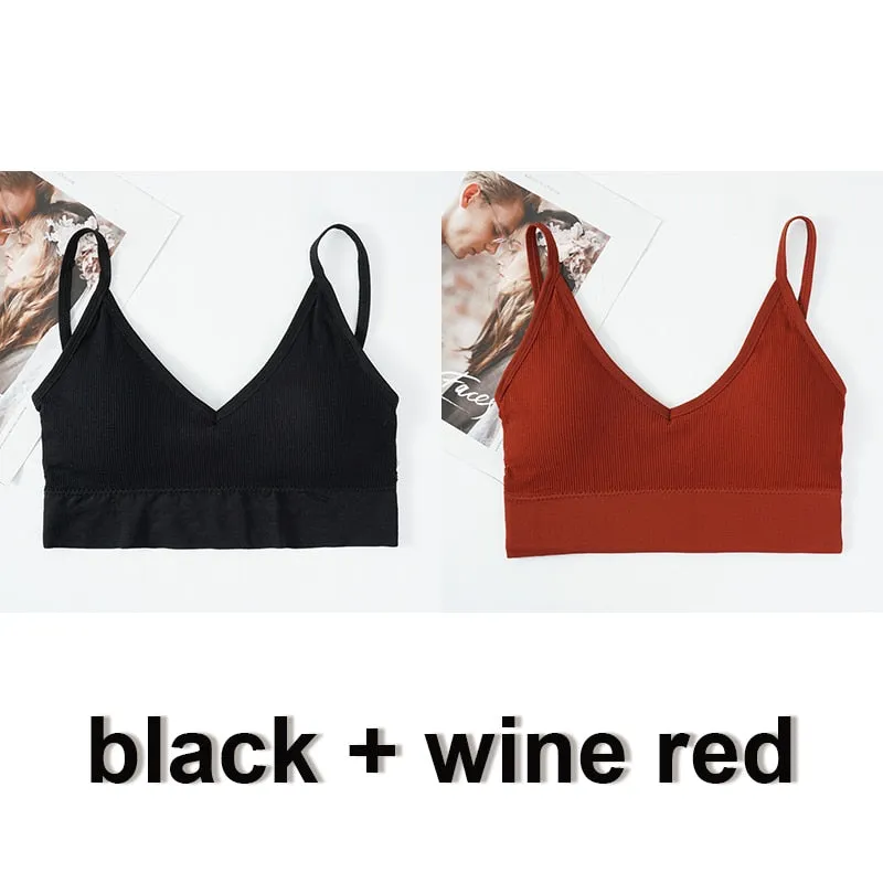Seamless Padded Brallete Tank Top with Removable Padding
