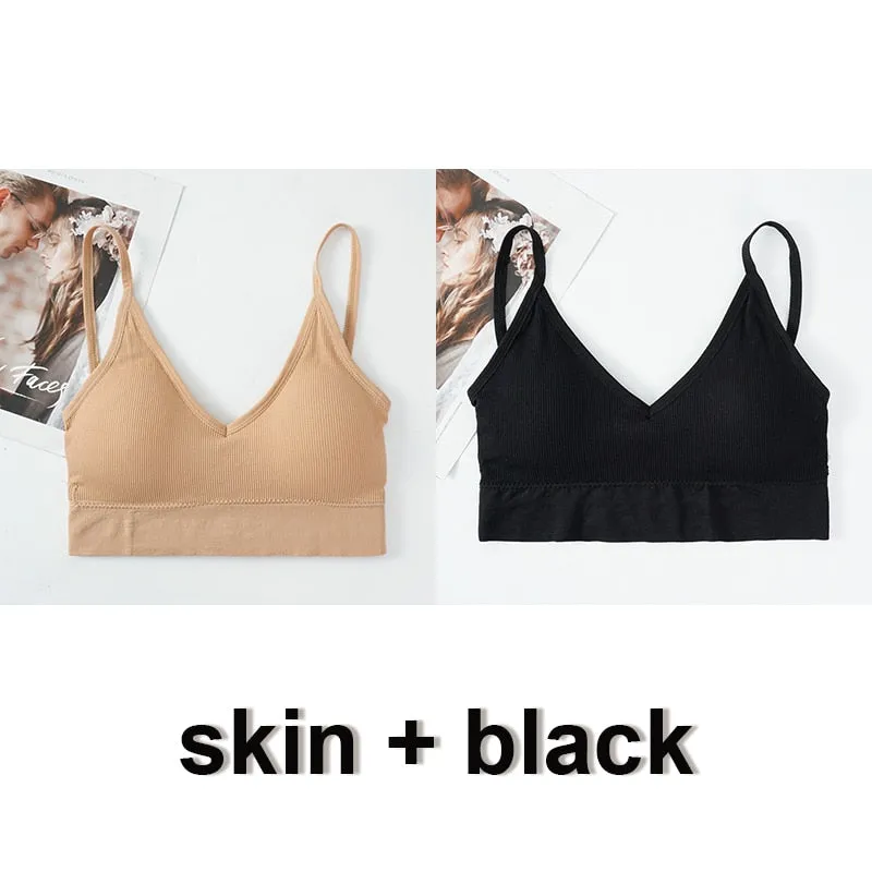 Seamless Padded Brallete Tank Top with Removable Padding