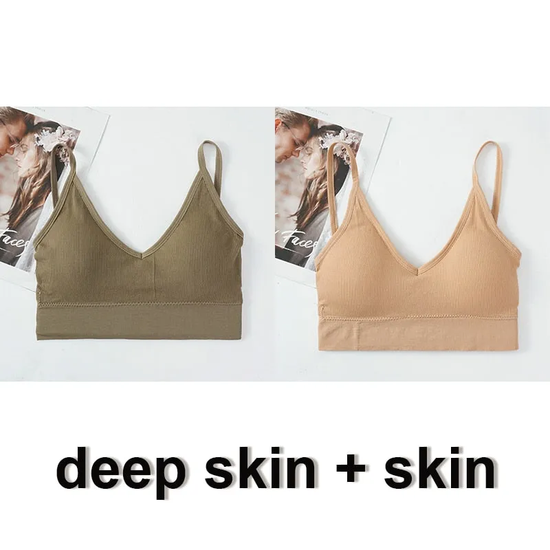 Seamless Padded Brallete Tank Top with Removable Padding