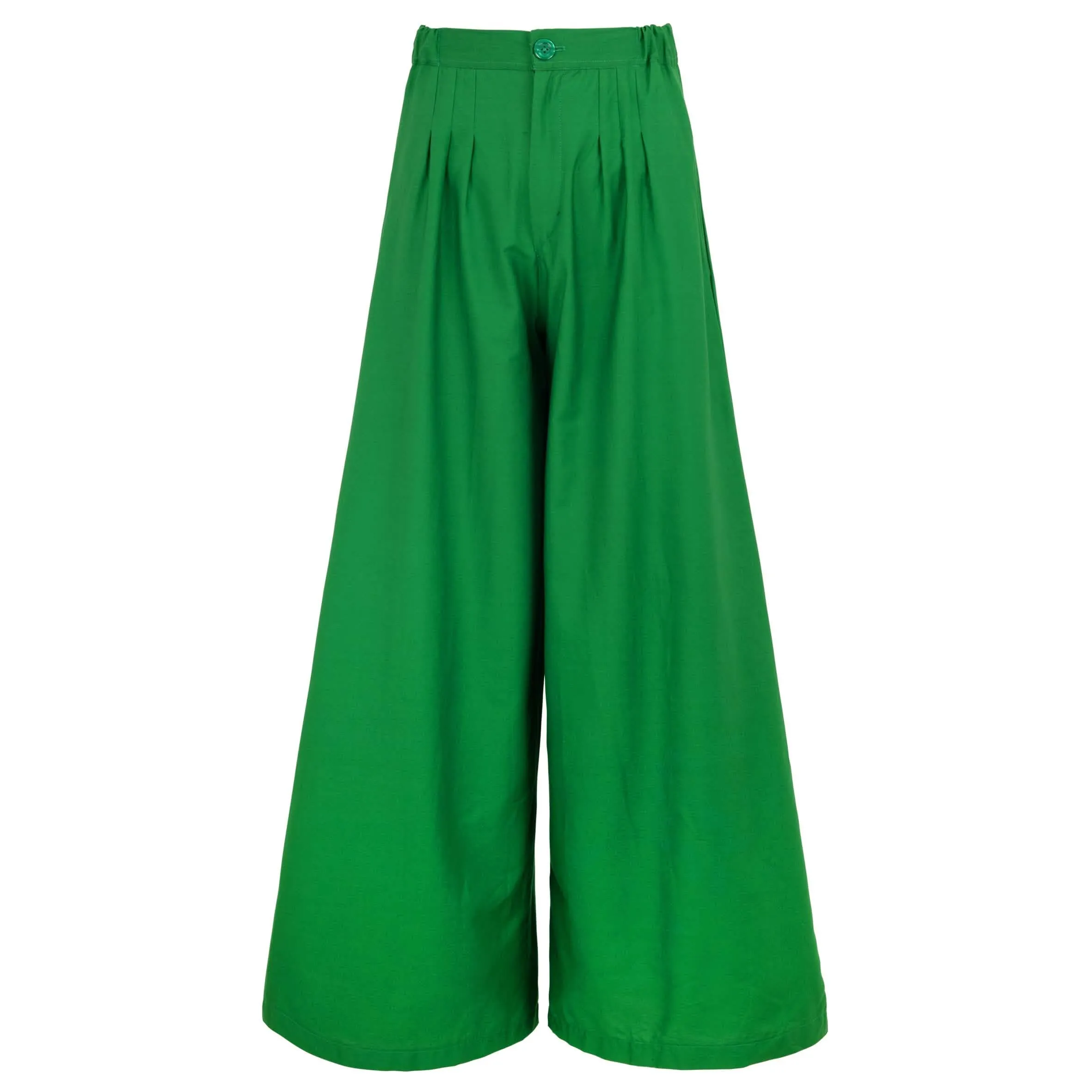 Stunning Kelly Green High-Waisted Wide-Leg Palazzo Pants by Taylor