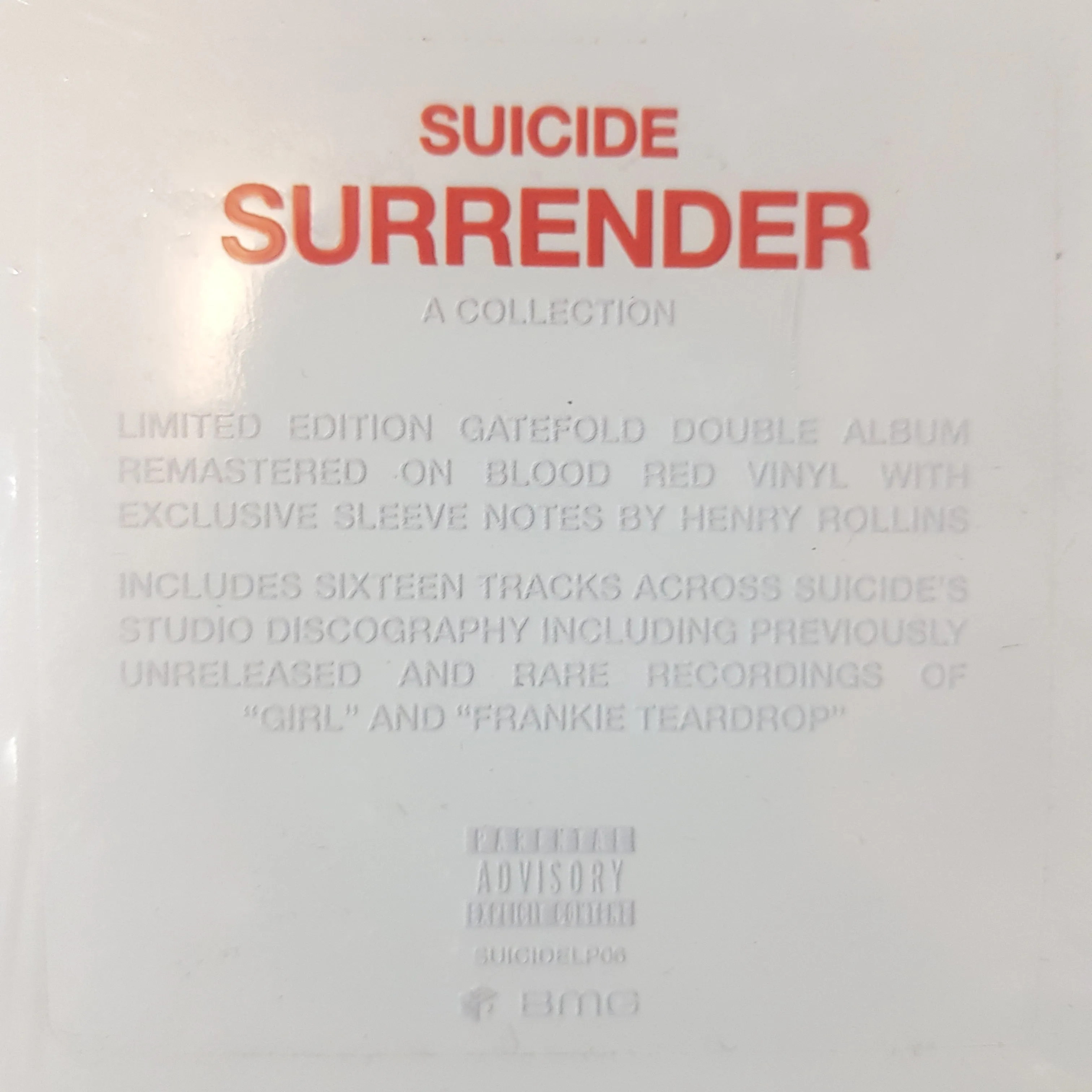SUICIDE - SURRENDER (RED COLOURED) (2LP) VINYL