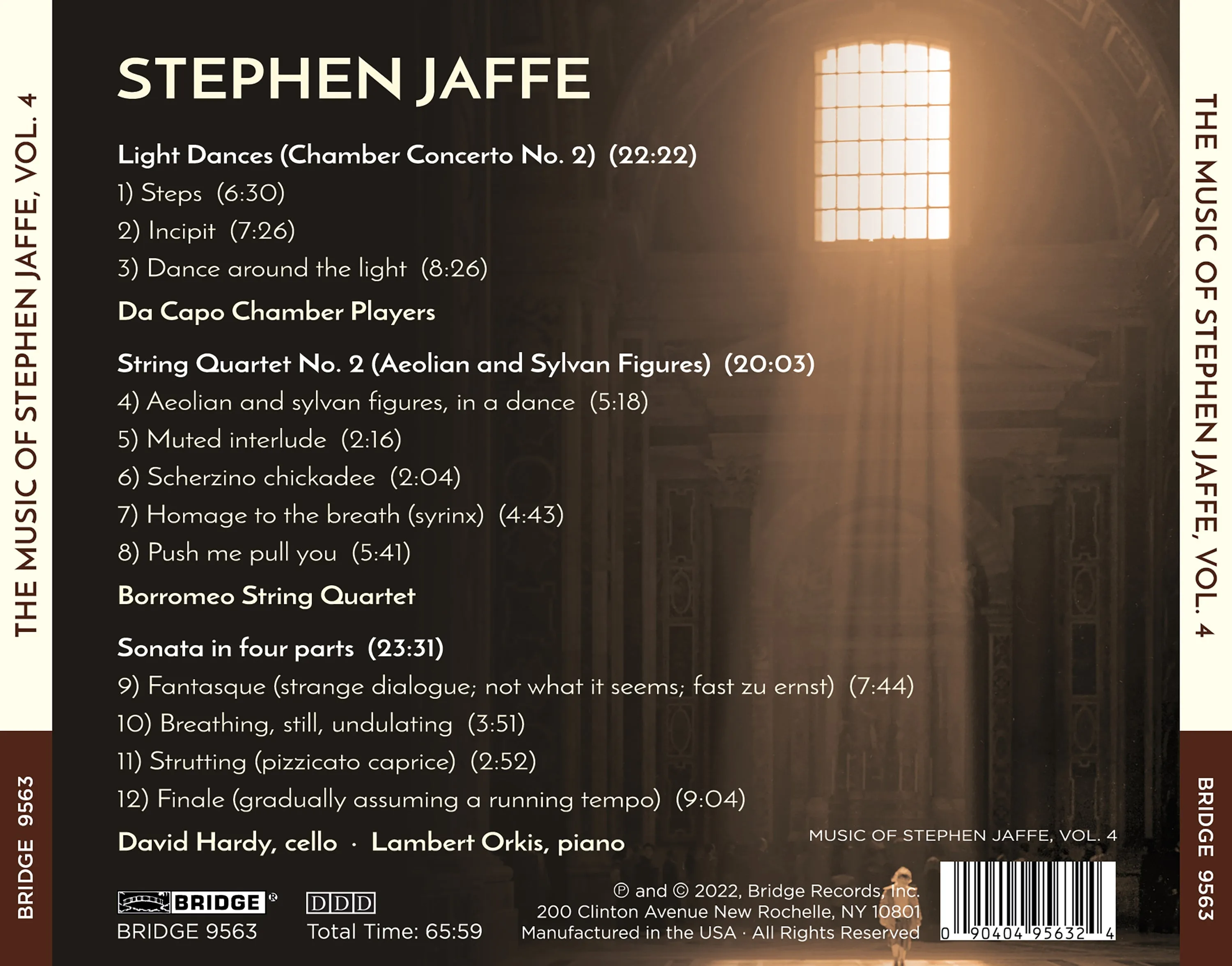 The Music of Stephen Jaffe, Vol. 4 <br> BRIDGE 9563