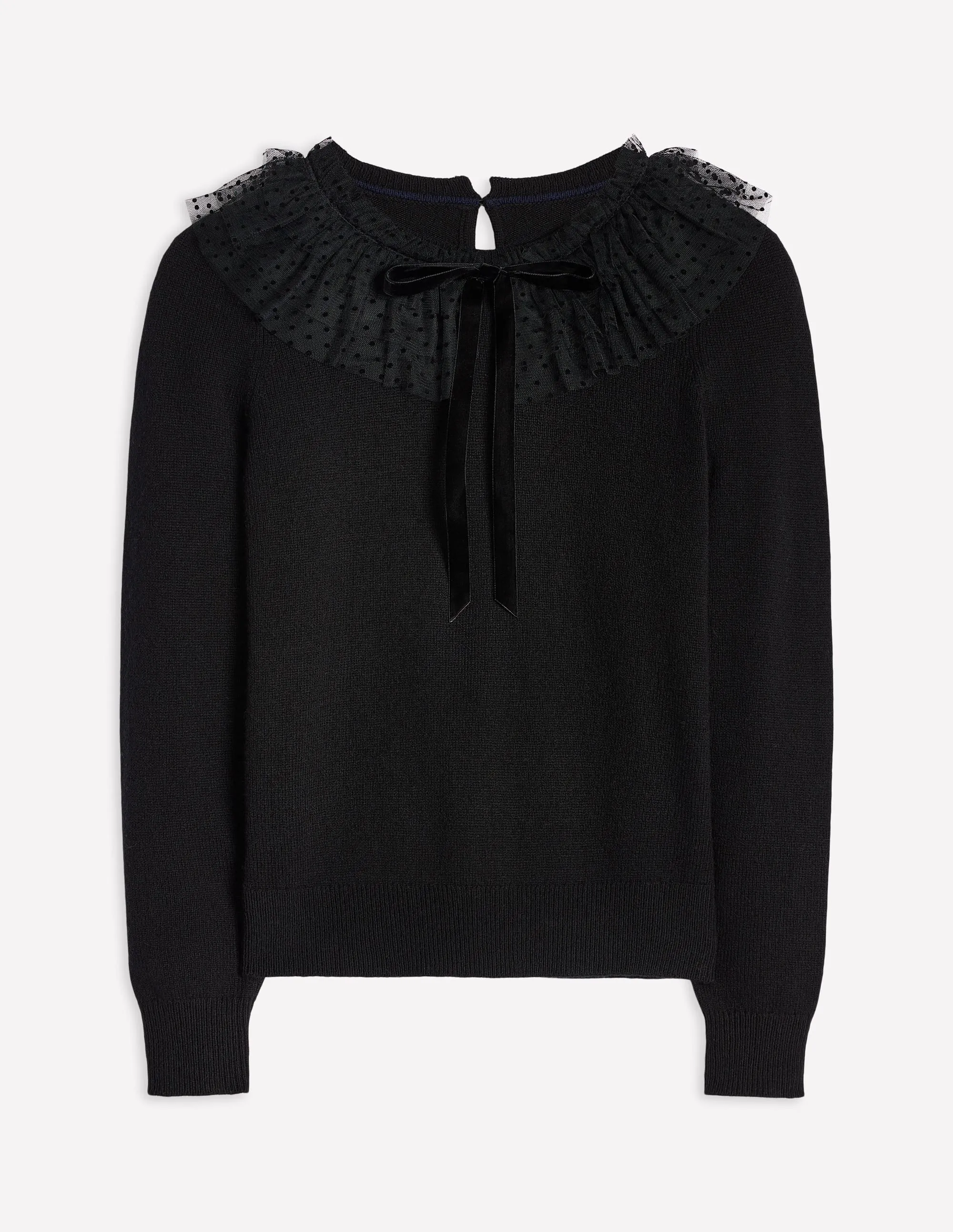 Tulle Party Jumper-Black