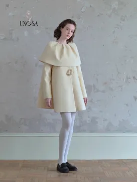 [UNOSA] Flowery Girls Club - Princess Style A-line Wool Coat
