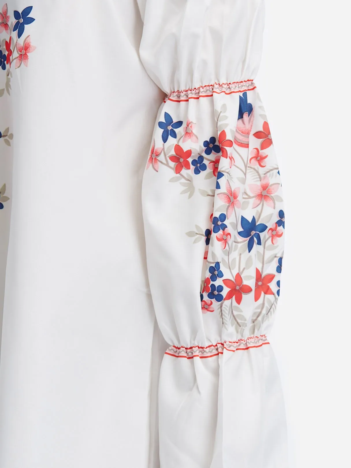 Wholesale Off The Shoulder 3/4 Sleeve Length Floral Print Dresses