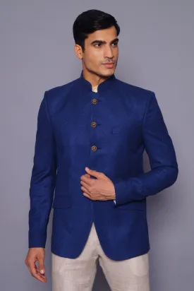 Wool Blue Bandhgala